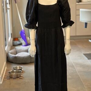 Gap linen blend l tall midi dress nwt